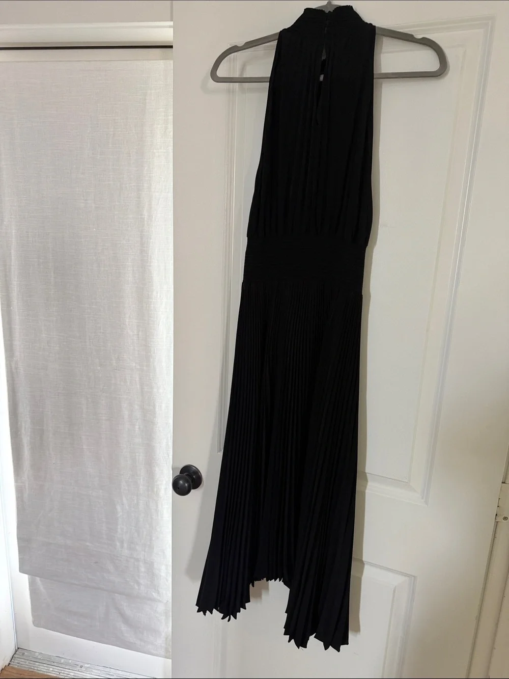 A.L.C Black Pleated High-Neck Midi Dress, US2 - Picture 4 of 5